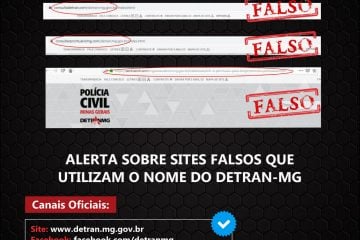 PCMG alerta sobre sites falsos utilizando o nome do Detran-MG
