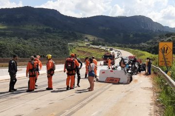Motociclista morre em acidente na BR-381, em Bom Jesus do Amparo