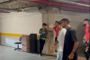 Atacante do São Paulo joga celular de torcedor palmeirense no chão; veja vídeo
