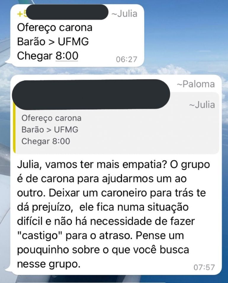 Discussão em grupo de caronas da UFMG repercute em rede social