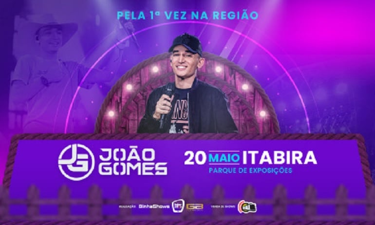 João Gomes: saiba tudo sobre o show do artista em Itabira!