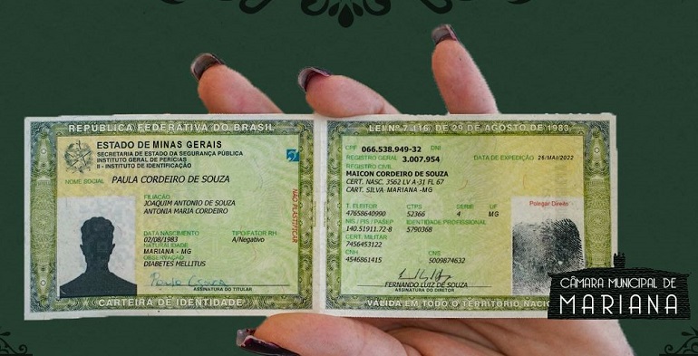 Câmara de Mariana inicia emissão de novo modelo de identidade