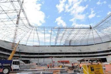 Atlético: novas fotos mostram obra da Arena MRV, 55% concluída