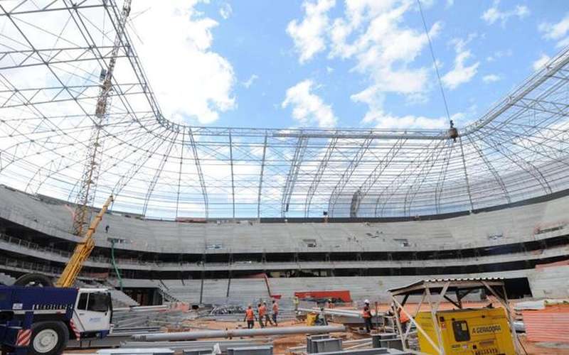 Atlético: novas fotos mostram obra da Arena MRV, 55% concluída
