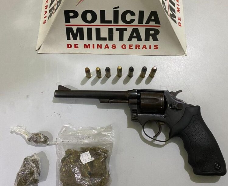 PM apreende revólver e porções de maconha em Ipatinga