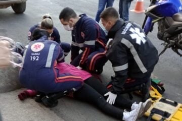 Mulher fica ferida em acidente na Vila Piedade