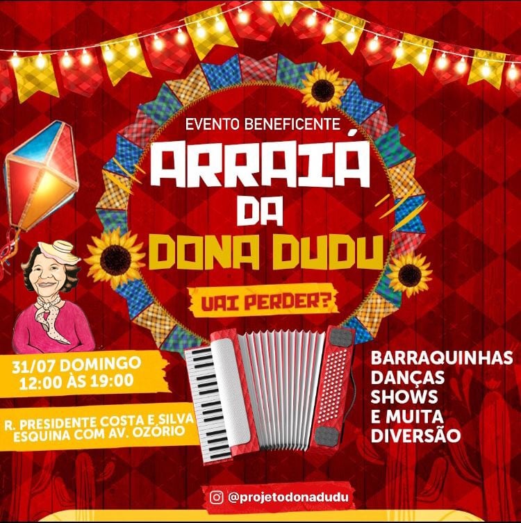 Primeiro “Arraiá da Dona Dudu” acontece neste domingo