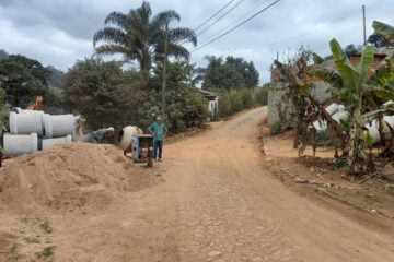 Obras da Estrada do Pedreira avançam em Monlevade