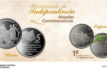 BC lança moeda colorida para celebrar bicentenário da Independência