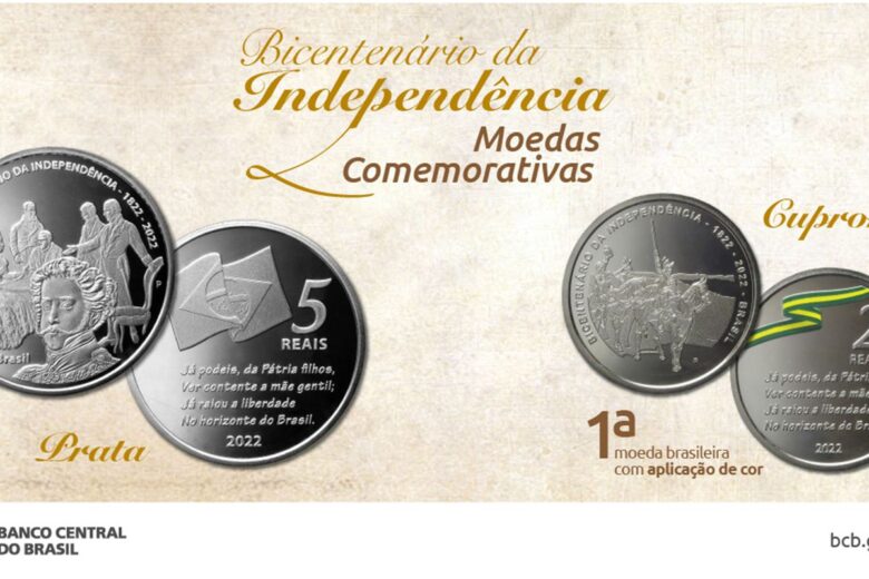 BC lança moeda colorida para celebrar bicentenário da Independência