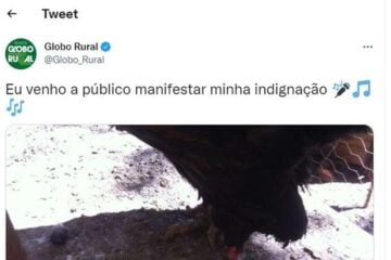 Globo Rural zoa eliminação do Galo com trecho da música ‘Nota de Repúdio’