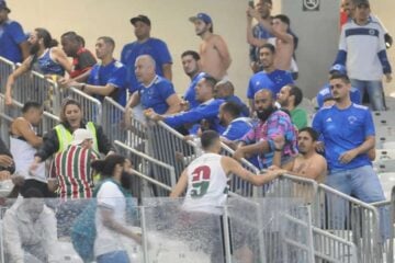Vídeo: torcedores de Cruzeiro e Fluminense brigam no Mineirão