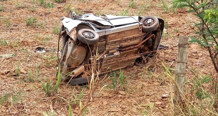 Homem fica ferido em capotamento na estrada de Santa Maria