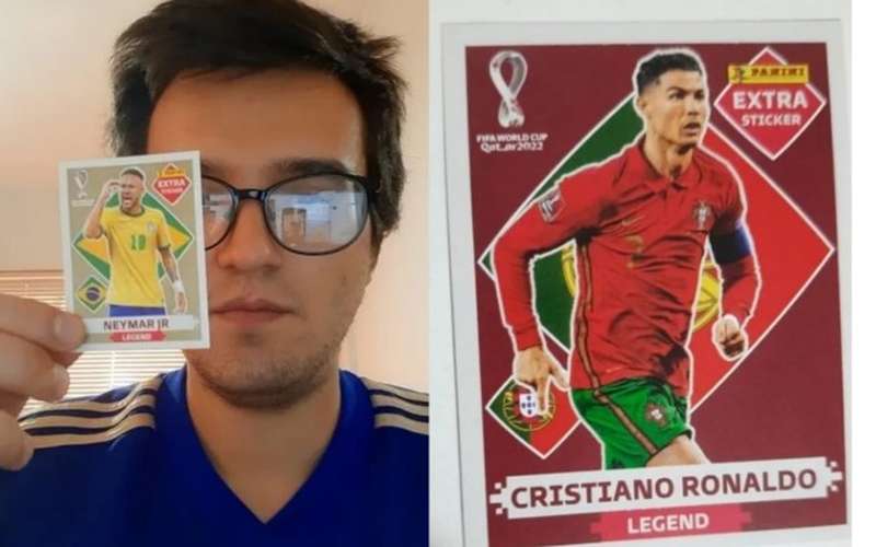 Mineiro vende figurinha rara de Neymar para Felipe Neto e tira cromo de CR7