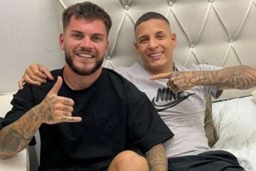 Ex-Atlético, Nathan aproveita folga para visitar Arana e pescar em Minas