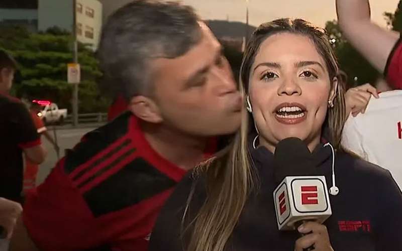 Torcedor que beijou repórter sem consentimento é denunciado pelo MPRJ