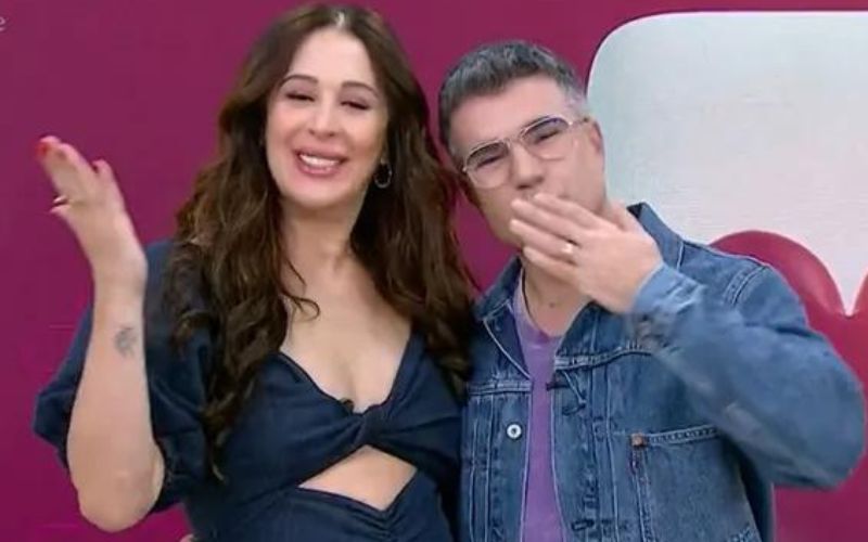 Claudia Raia faz “chá revelação” no programa de Ana Maria Braga