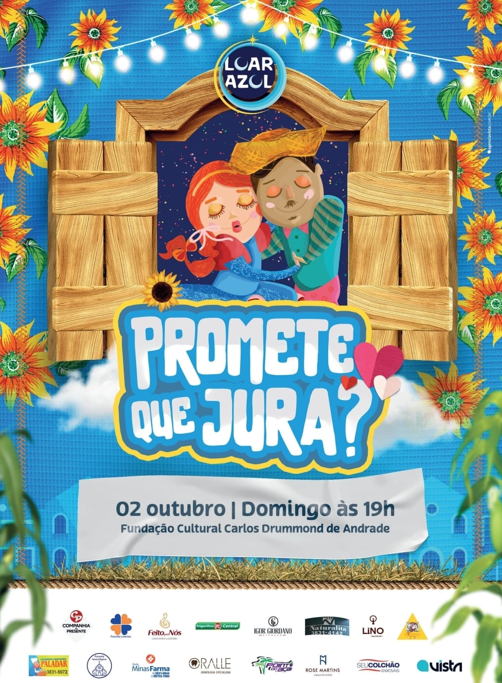 Teatro da FCCDA recebe neste domingo o espetáculo "Promete que Jura?", do Espaço LuarAzul