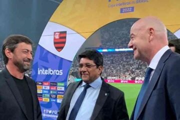 Presidente da Fifa destaca ambiente em estádio na final da Copa do Brasil