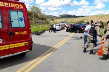 Policial sofre ferimentos graves em acidente na MG-329
