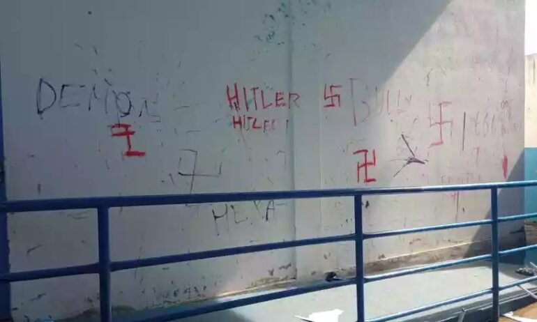 Na Grande BH: escola é invadida e pichada com frases e símbolos neonazistas