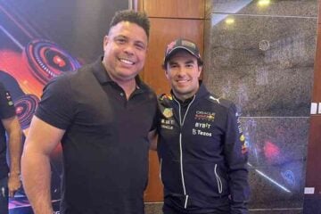 Vice-líder da F1, Sergio Pérez tieta Ronaldo, do Cruzeiro: ‘Lenda’