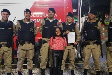 Em carta inusitada, garota elogia atuação da PM em Valadares
