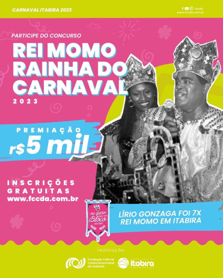 Fundação Cultural abre inscrições para a Corte Real Momesca do Carnaval 2023