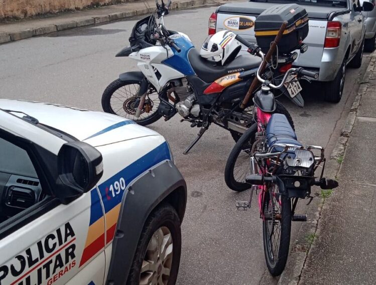 PM apreende bicicleta motorizada em Itabira