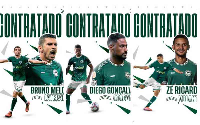 Goiás anuncia três contratações e chega ao 11º reforço para 2023