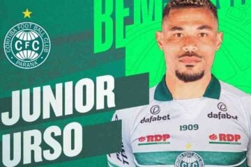 Ex-jogador do Atlético, volante Junior Urso é anunciado pelo Coritiba
