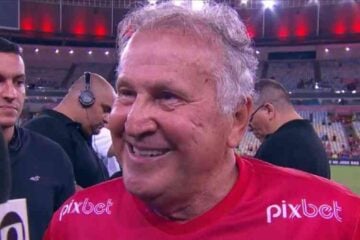Após jogo festivo, Zico manda mensagem de força a Pelé e Roberto Dinamite