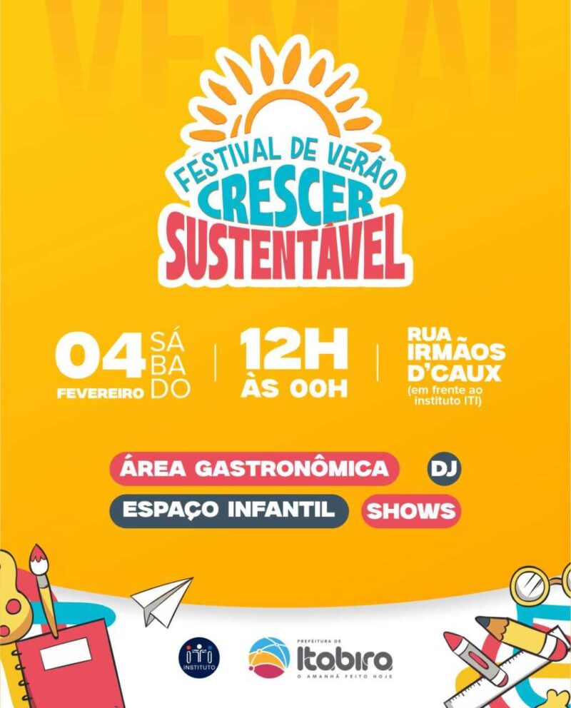Instituto Iti e Prefeitura de Itabira promovem festival para arrecadar materiais escolares