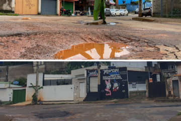 Após moradores usarem bananeiras como forma de sinalização e protesto, buracos são tapados no Santa Ruth