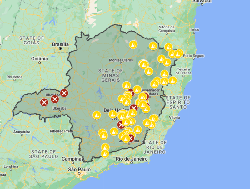 Minas Gerais tem 92 pontos de interdições em estradas; confira