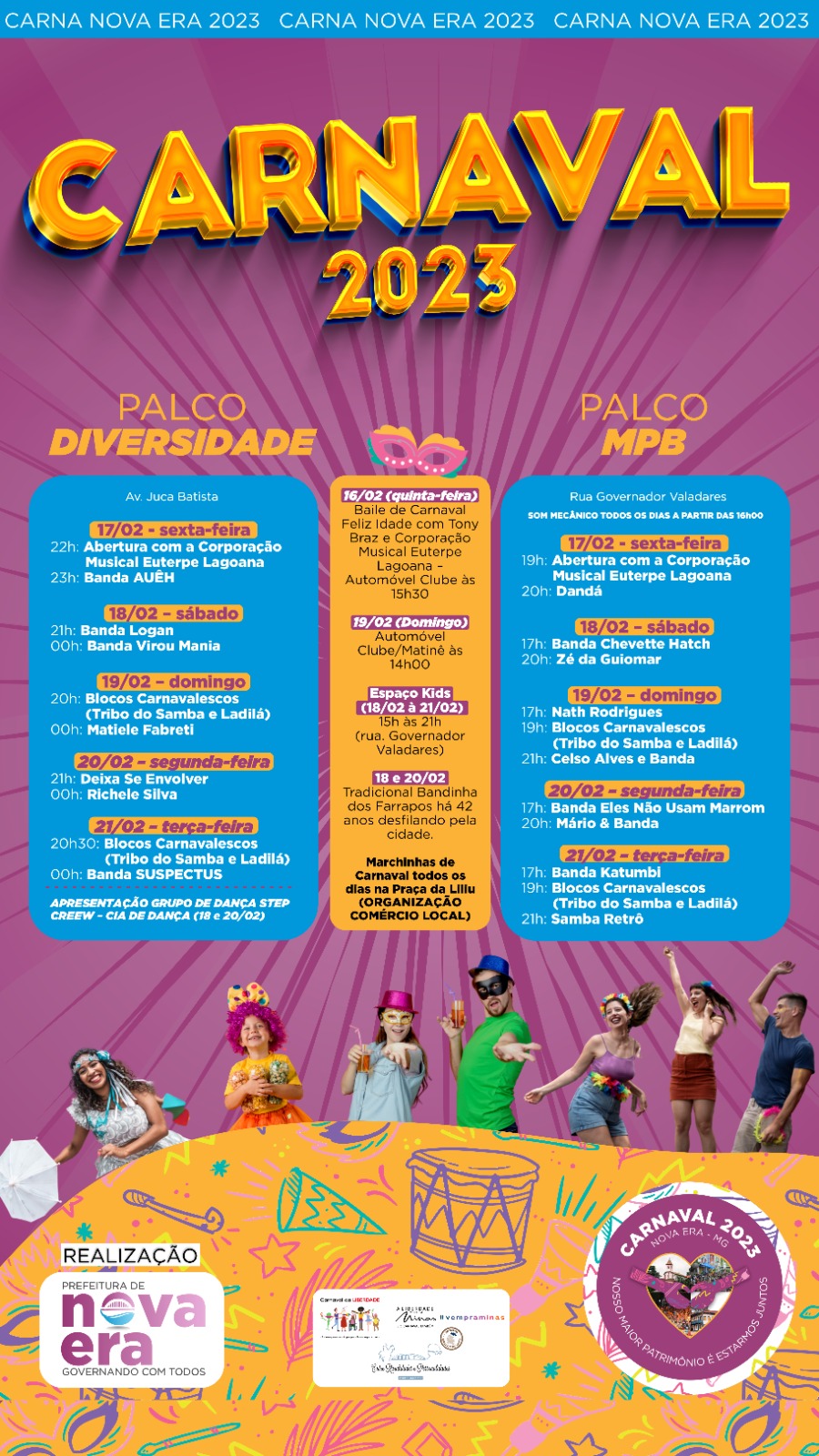 Confira a programação do Carnaval de Nova Era
