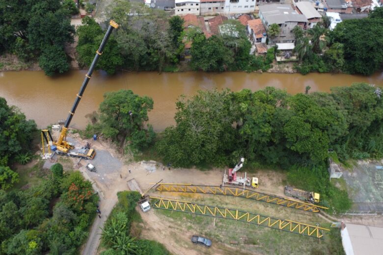 Mais uma etapa da ponte do Santa Cruz é iniciada em Monlevade