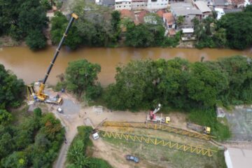 Mais uma etapa da ponte do Santa Cruz é iniciada em Monlevade
