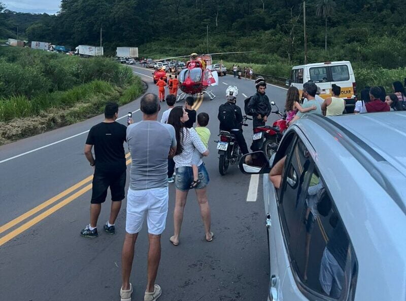 Grave acidente interdita a BR-381 neste domingo, em Ravena