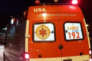 Homem é socorrido pelo Samu após ser baleado no Pedreira