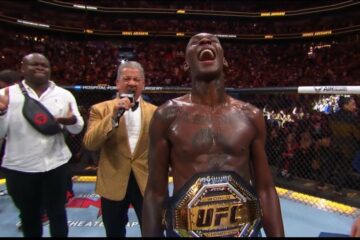 Adesanya nocauteia Poatan, provoca com ‘flechada’ e recupera cinturão no UFC 287