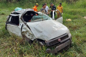 Grave acidente deixa uma pessoa morta e três feridas na MG-129, em Itabira