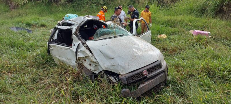 Grave acidente deixa uma pessoa morta e três feridas na MG-129, em Itabira