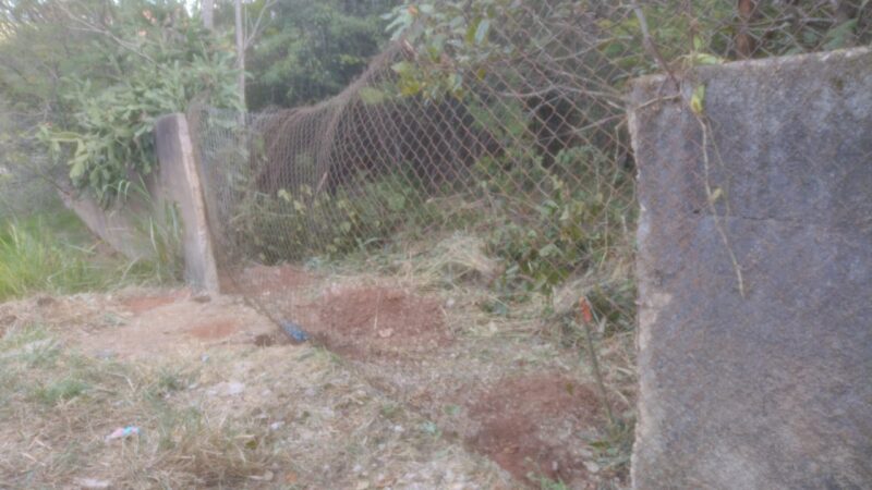 Terceirizada da Prefeitura de Itabira derruba muro de sítio no bairro Jardim das Oliveiras