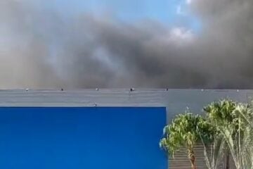 Incêndio atinge supermercado próximo ao Minas Shopping, em BH