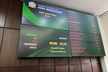 Reuniões da Câmara de Monlevade devem contar com painel eletrônico de votação a partir de agosto