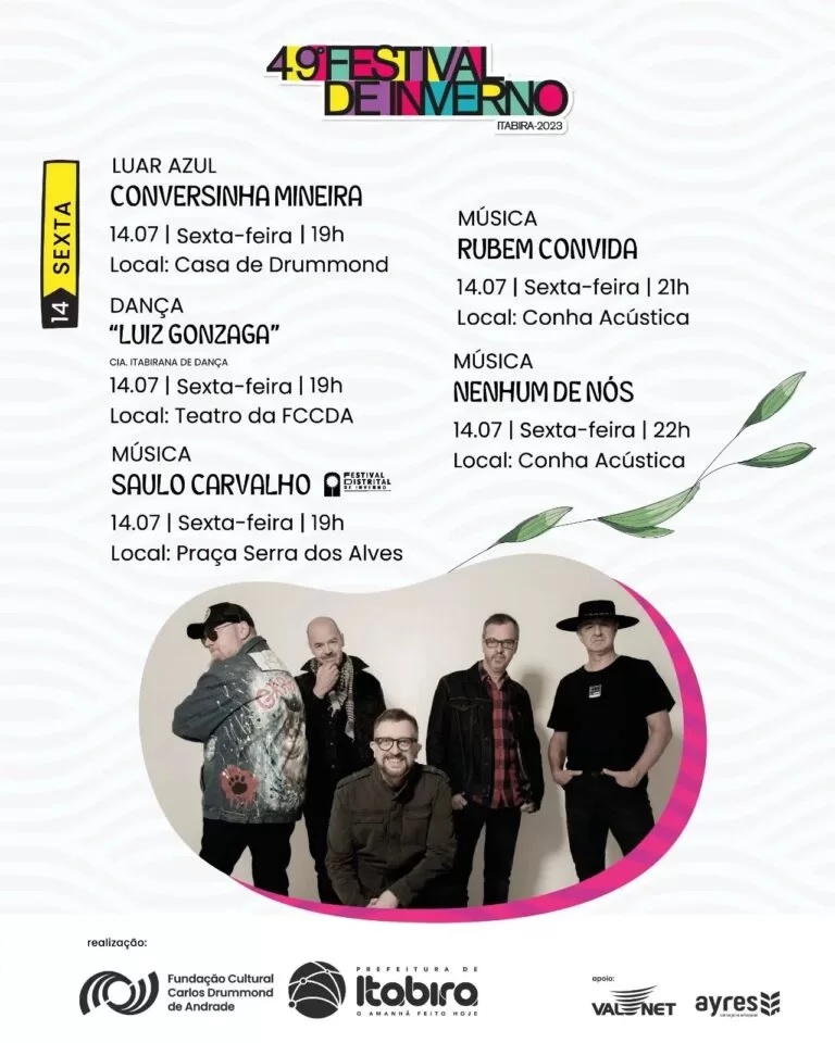 49º Festival de Inverno de Itabira chega à sua última semana; confira a programação