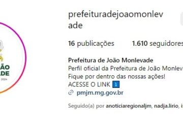 Prefeitura de João Monlevade divulga novo perfil no Instagram