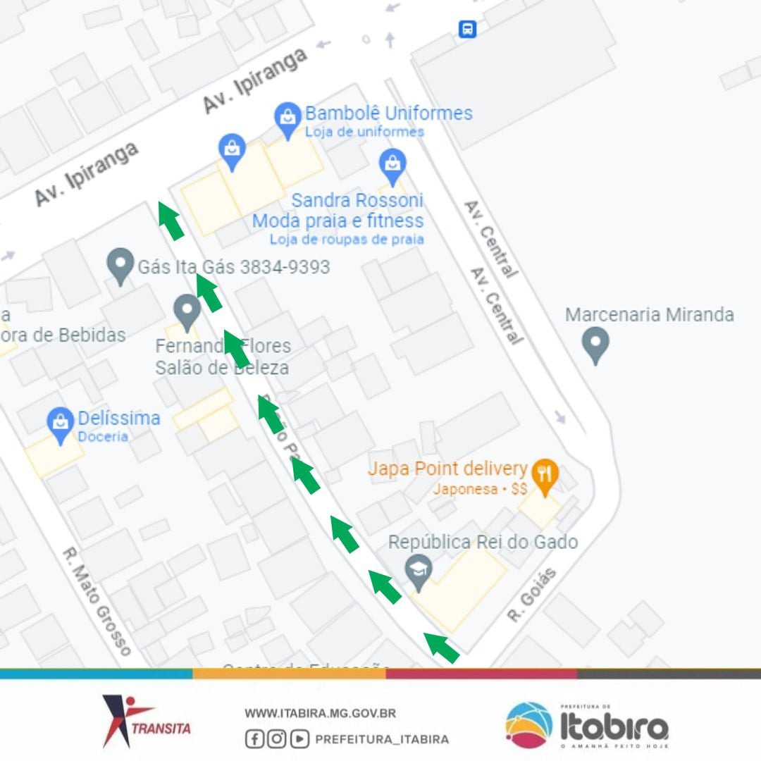 Itabira: rua São Paulo, no bairro Amazonas, terá mudança temporária na mão de direção