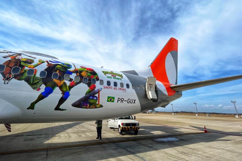 Avião das Tartarugas Ninjas estreia no Aeroporto de Belo Horizonte; saiba mais